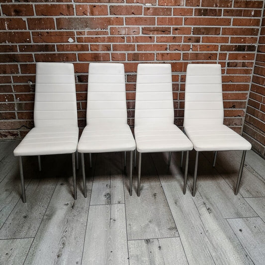 7822-7825 Contemporary White Naugahyde Dining #Chair