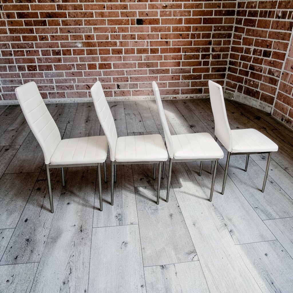 7822-7825 Contemporary White Naugahyde Dining #Chair