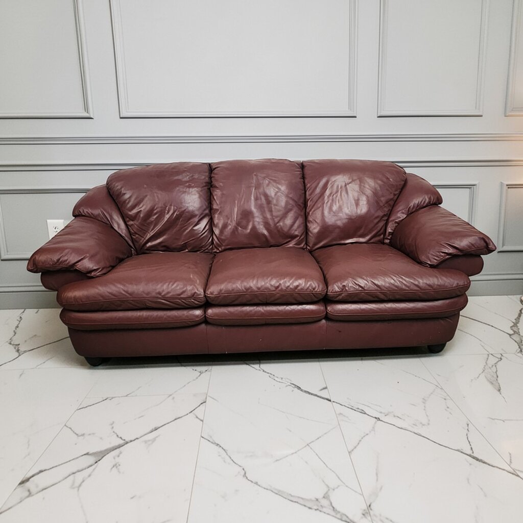 7836 Cranberry Naugahyde #Sofa