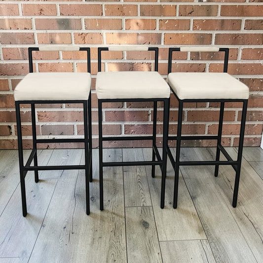 7837-7839 Modern Black and White Upholstered #Barstool