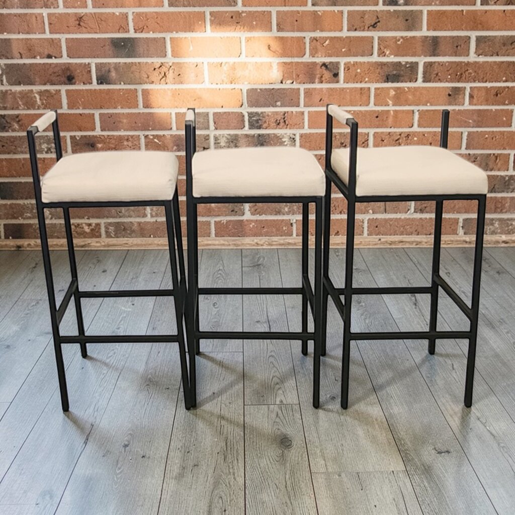 7837-7839 Modern Black and White Upholstered #Barstool