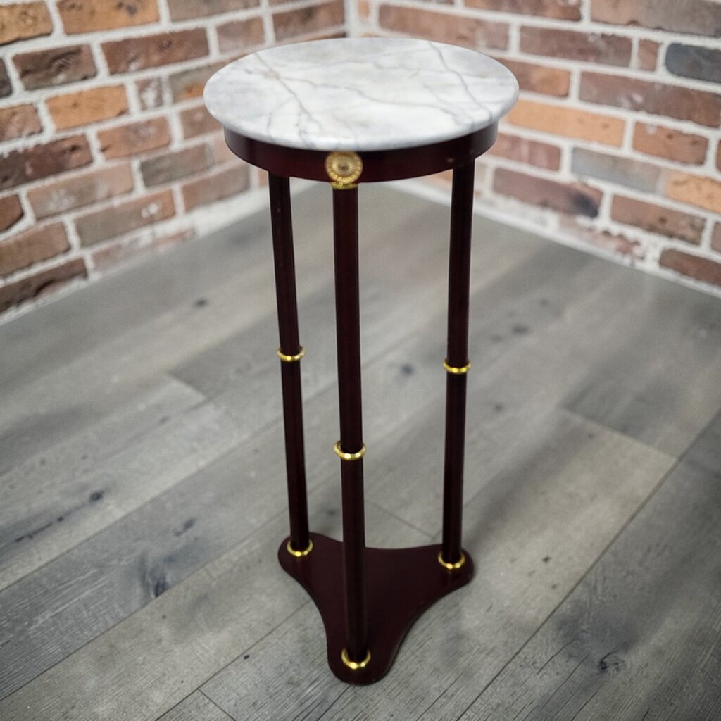 7844 Cherry and Marble Top Accent #Table