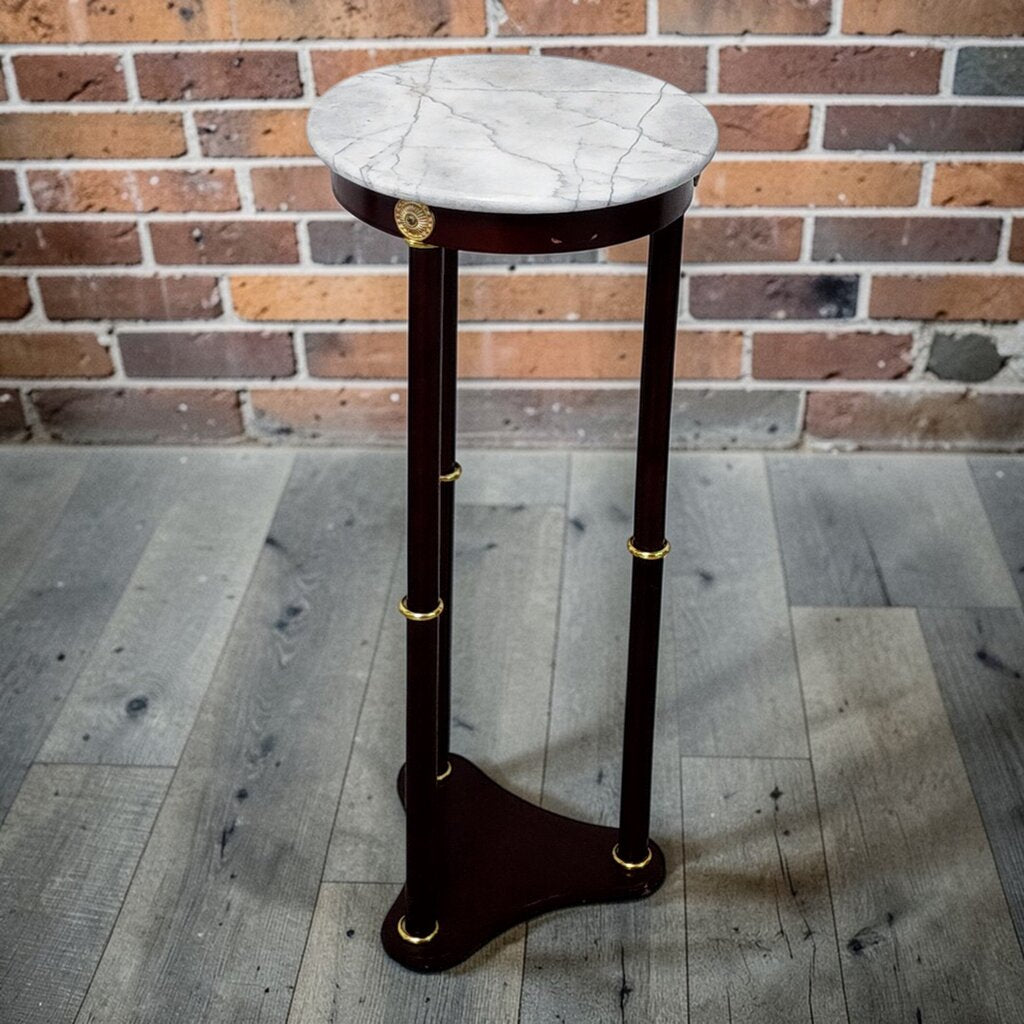 7844 Cherry and Marble Top Accent #Table
