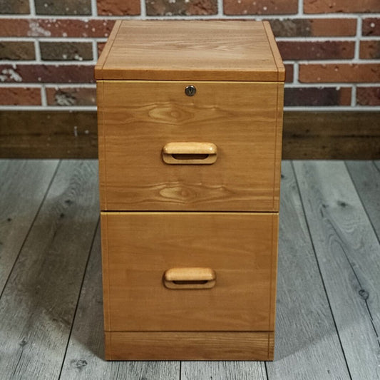 7847 Contemporary Oak Filing Cabinet