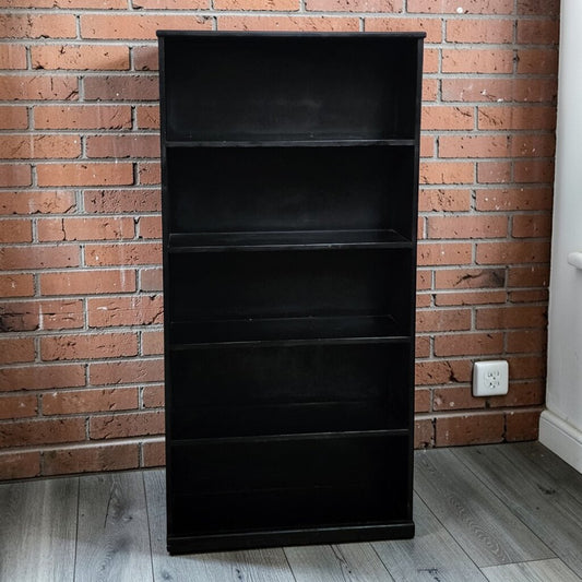 7848 Black 5 Shelf Bookcase