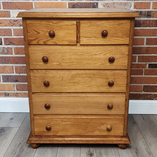 7857 Solid Pine 6 Drawer Chest