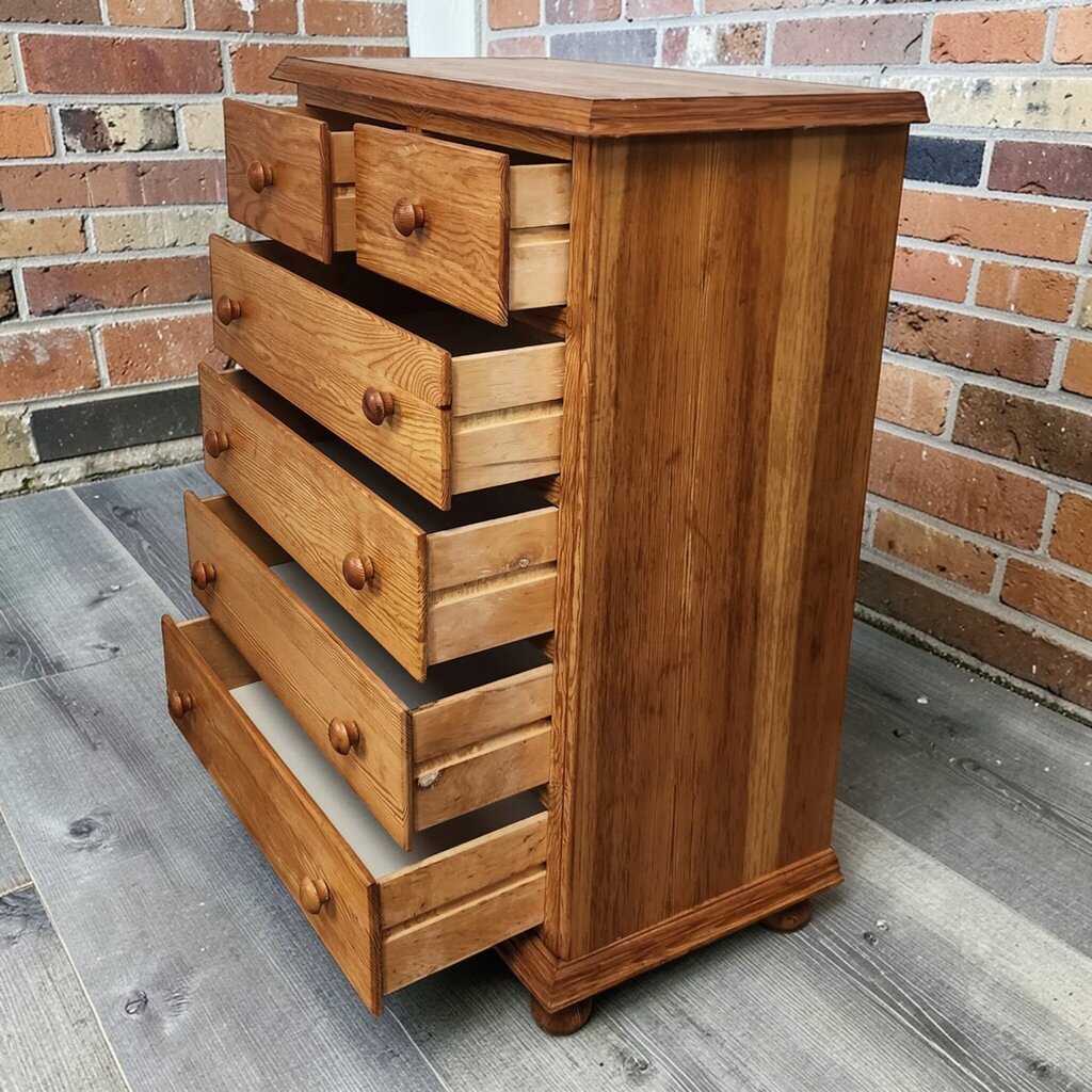 7857 Solid Pine 6 Drawer Chest