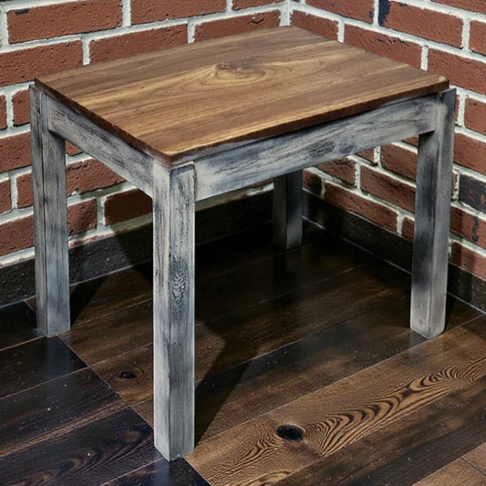 7868 Distressed Oak Side Table Used ~ FURNITURE