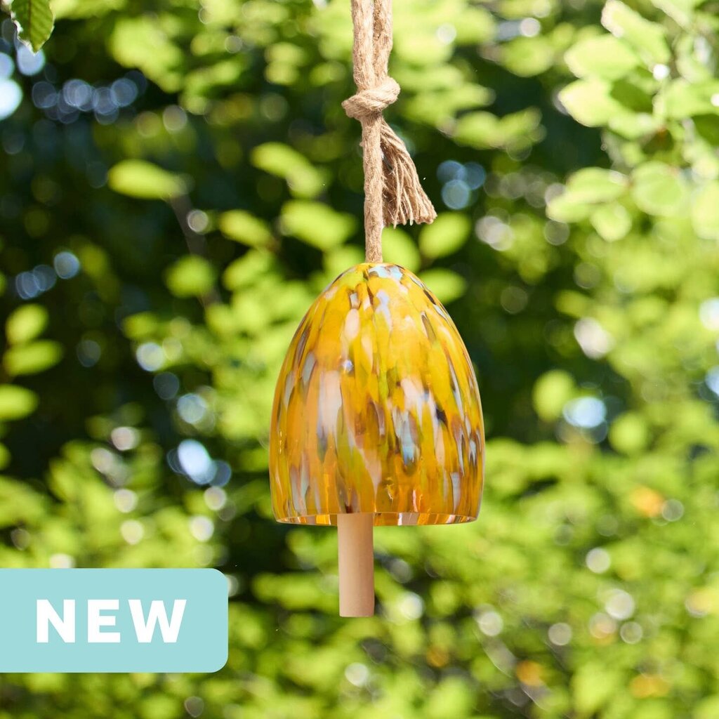 Yellow Artisan Glass Bell