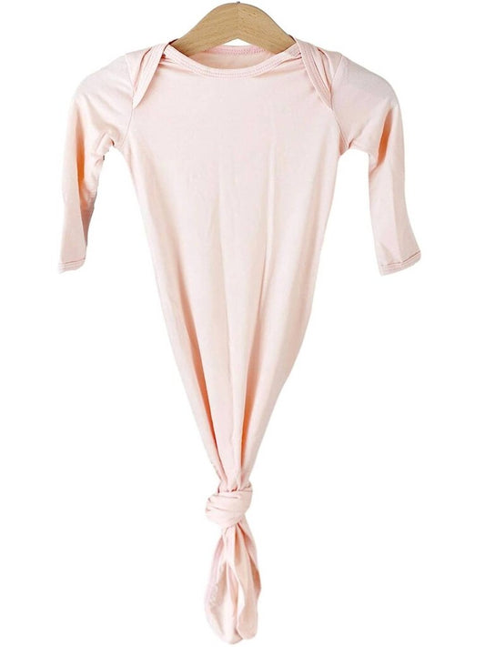 Blush Pink Bamboo Knotted Gown | newborn