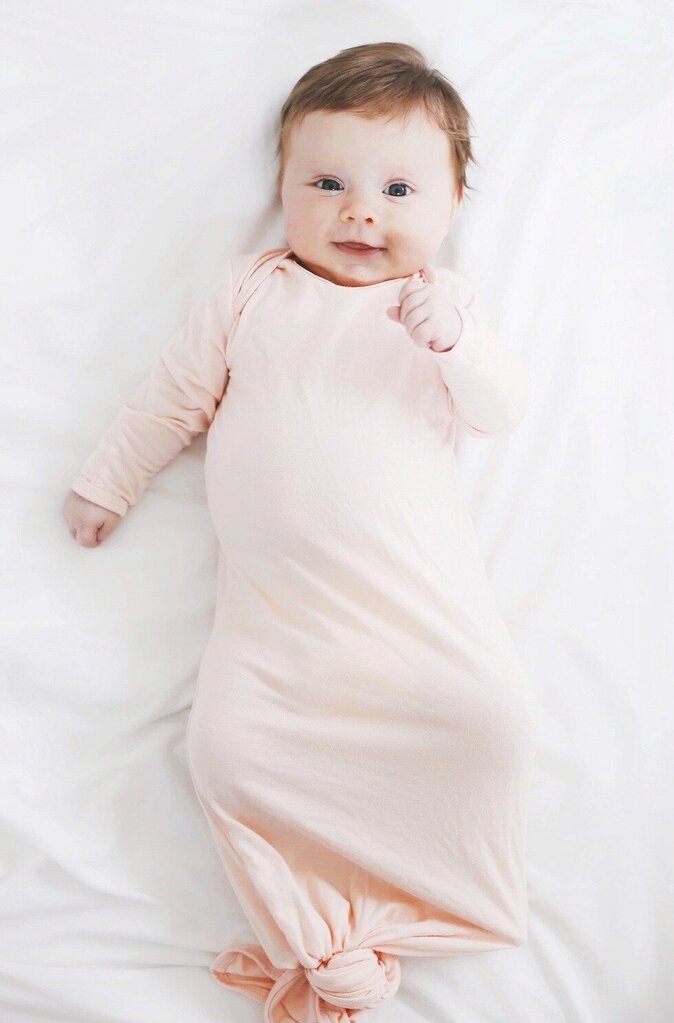 Blush Pink Bamboo Knotted Gown | newborn * Children's