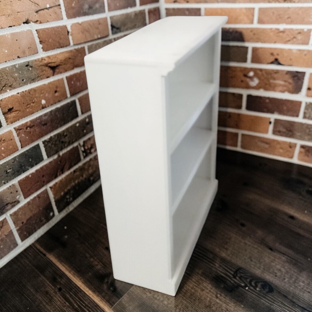 7878-7879 Small White 3-Tier Wooden #Bookshelf ~ FURNITURE