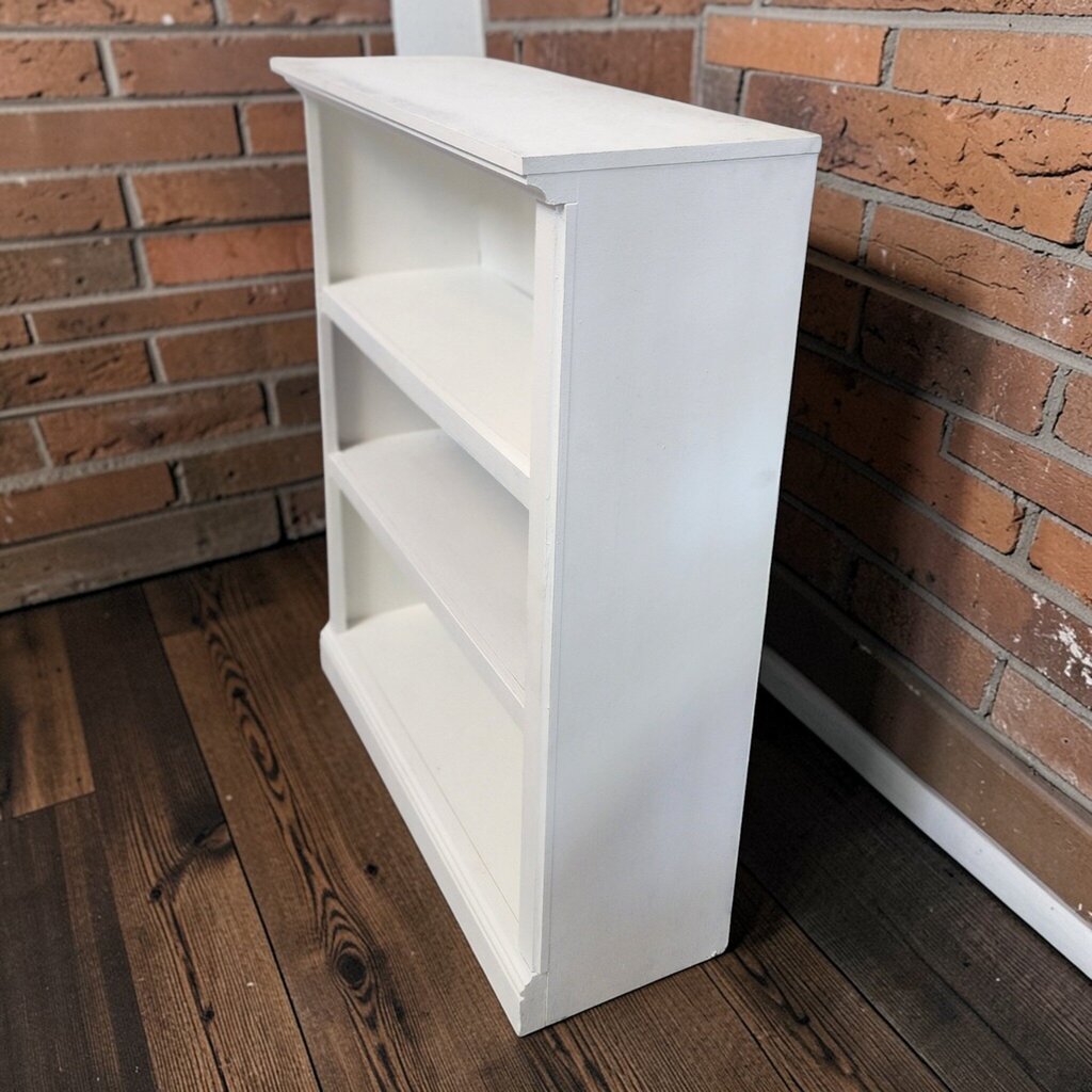 7878-7879 Small White 3-Tier Wooden #Bookshelf ~ FURNITURE
