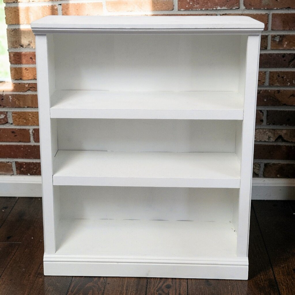 7878-7879 Small White 3-Tier Wooden #Bookshelf ~ FURNITURE
