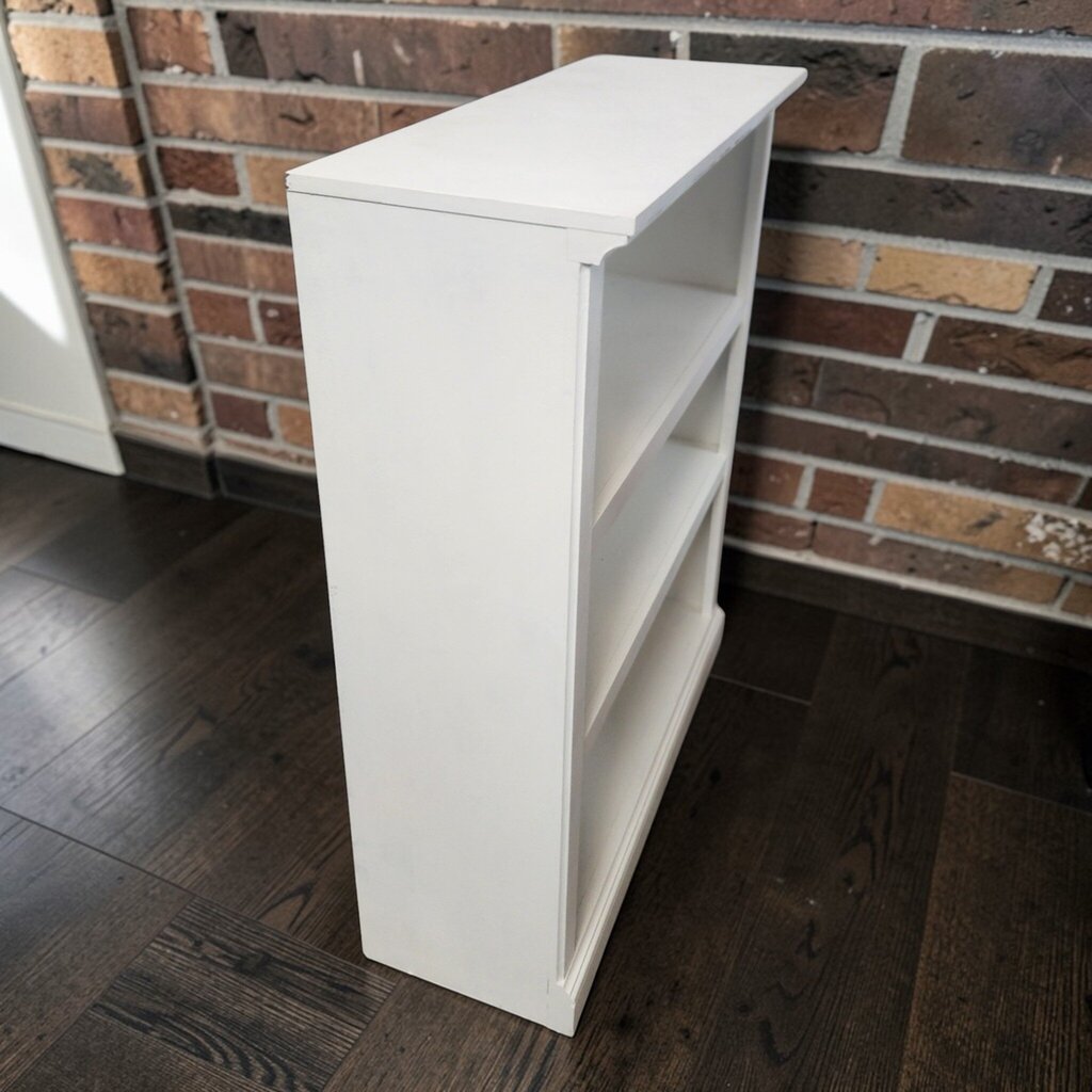 7878-7879 Small White 3-Tier Wooden #Bookshelf ~ FURNITURE