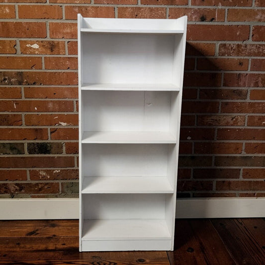 7877 Contemporary White Narrow 5-Tier Bookshelf