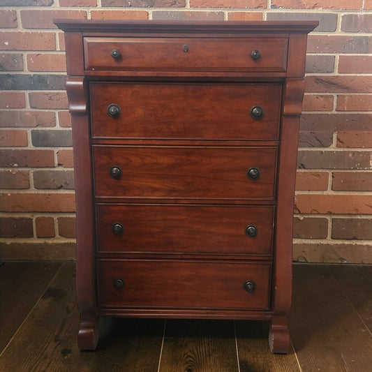 7881 Empire Revival Sleigh-Front Five-Drawer #Chest