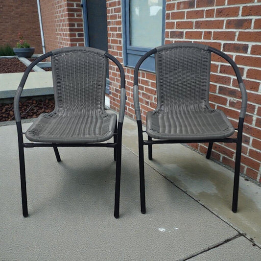 7883-7884 Rattan Stackable Patio Chairs