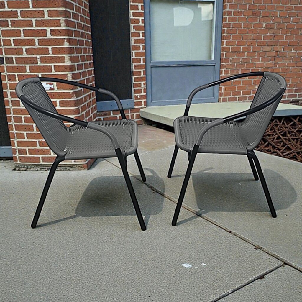 7883-7884 Rattan Stackable Patio Chairs