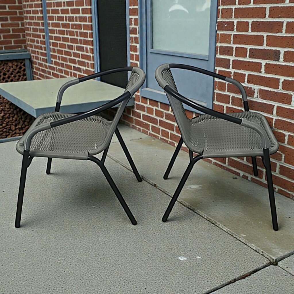 7883-7884 Rattan Stackable Patio Chairs