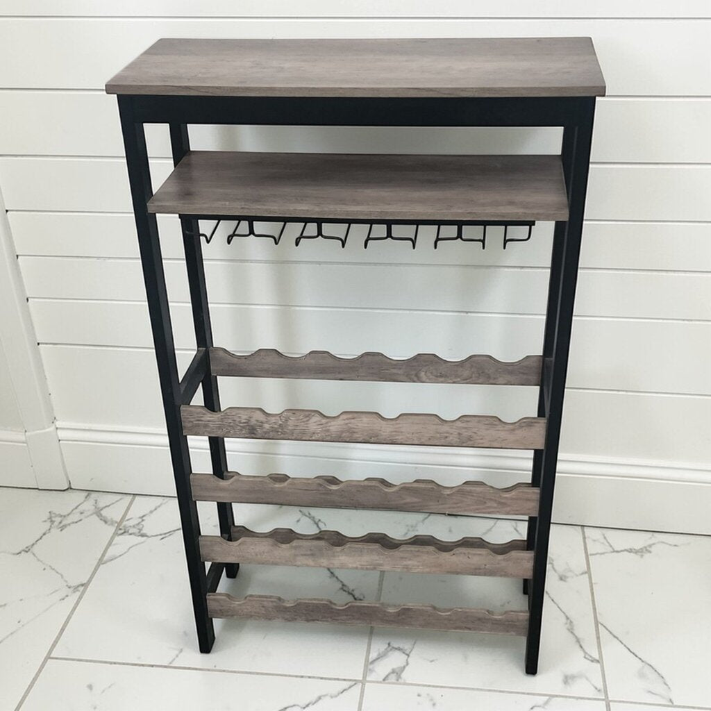 7905 Industrial Metal and Woodgrain Wine #Bar