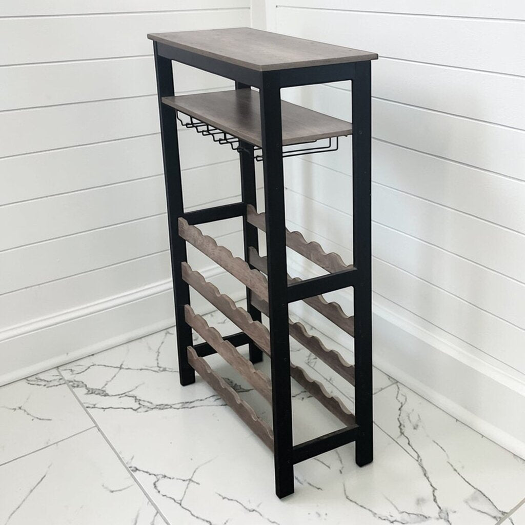 7905 Industrial Metal and Woodgrain Wine #Bar