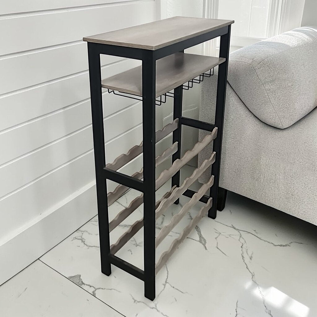 7905 Industrial Metal and Woodgrain Wine #Bar