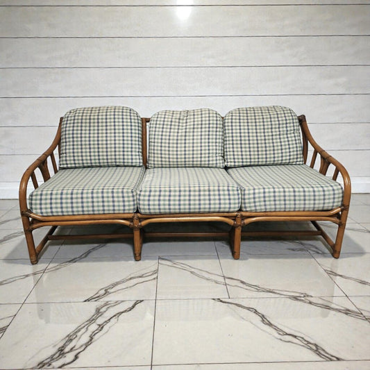 Late 20th Century Bent Rattan Three-Seater #Sofa