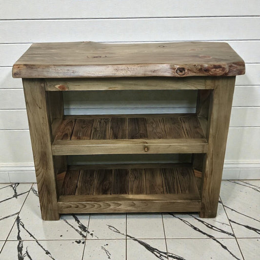 7929 Handcrafted Live Edge 3 Tier Console #Table