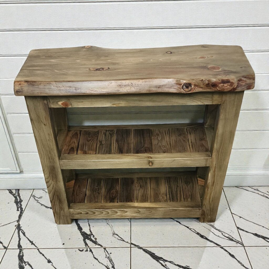 7929 Handcrafted Live Edge 3 Tier Console #Table