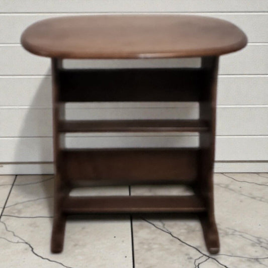 7933 Mid-Century Colonial Revival Trestle Magazine #Table