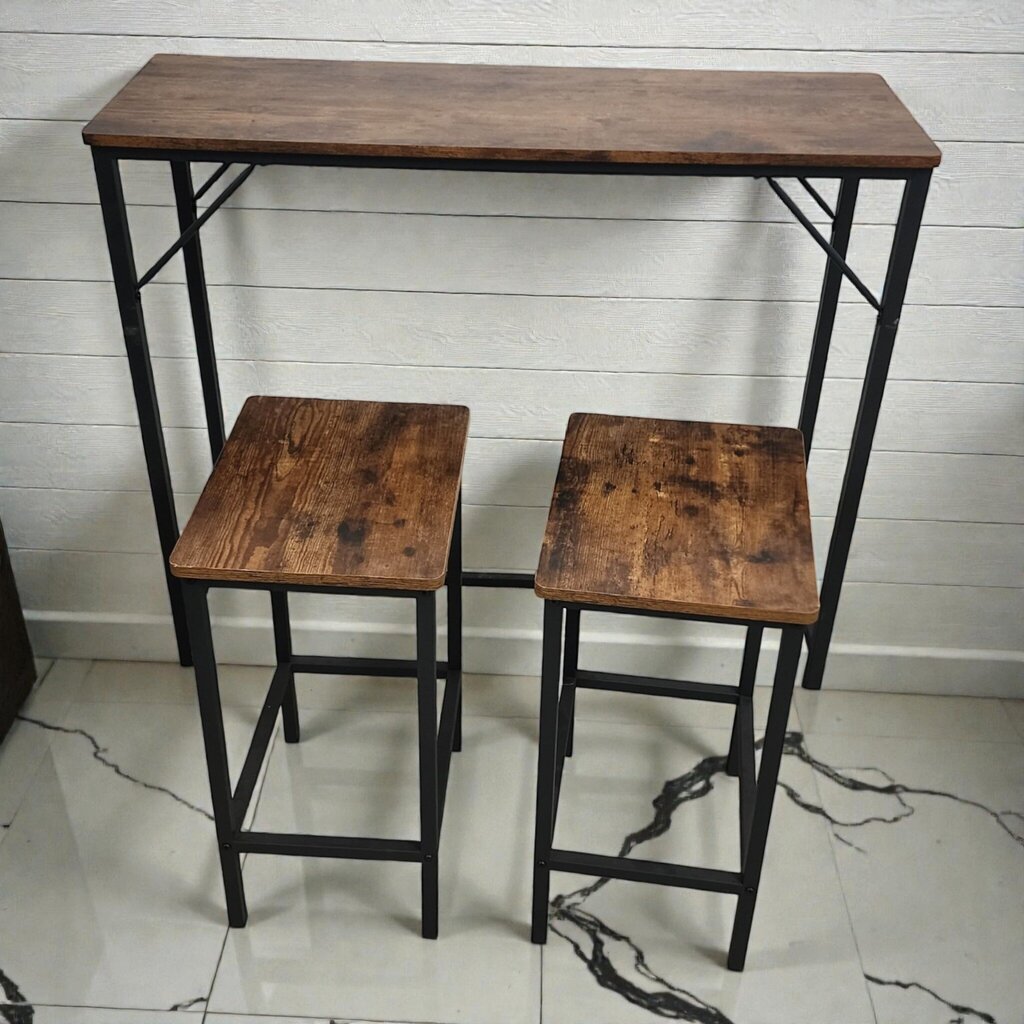 7938 Industrial 3-Piece Bar #Table and Stool Set