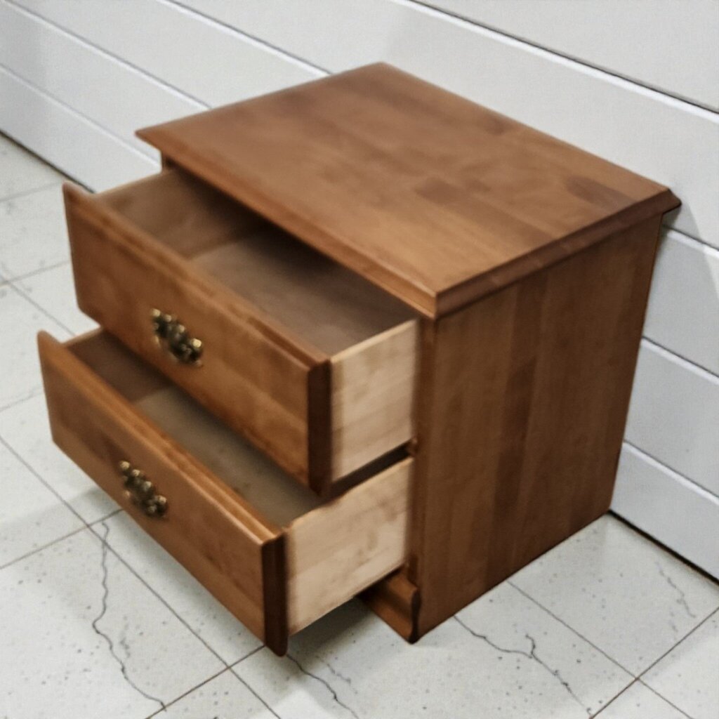 7939 Vintage Colonial Revival Maple Two-Drawer Nightstand