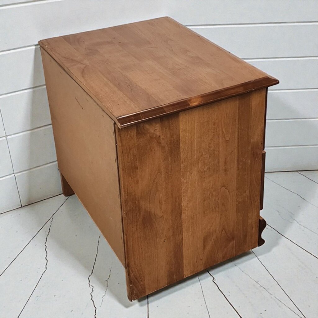 7939 Vintage Colonial Revival Maple Two-Drawer Nightstand