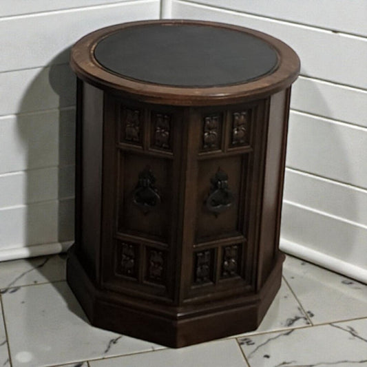 7940 Mediterranean Revival Octagonal Commode End Table