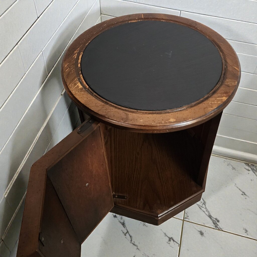 7940 Mediterranean Revival Octagonal Commode End Table