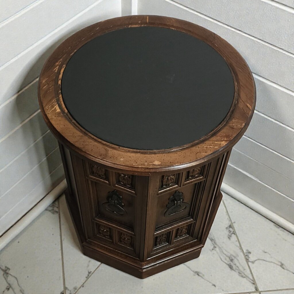 7940 Mediterranean Revival Octagonal Commode End Table