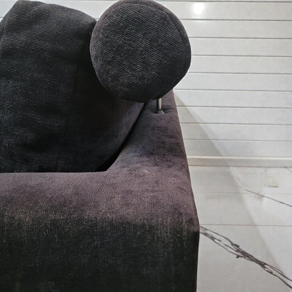 7950 Contemporary Black Corduroy Down #Sofa