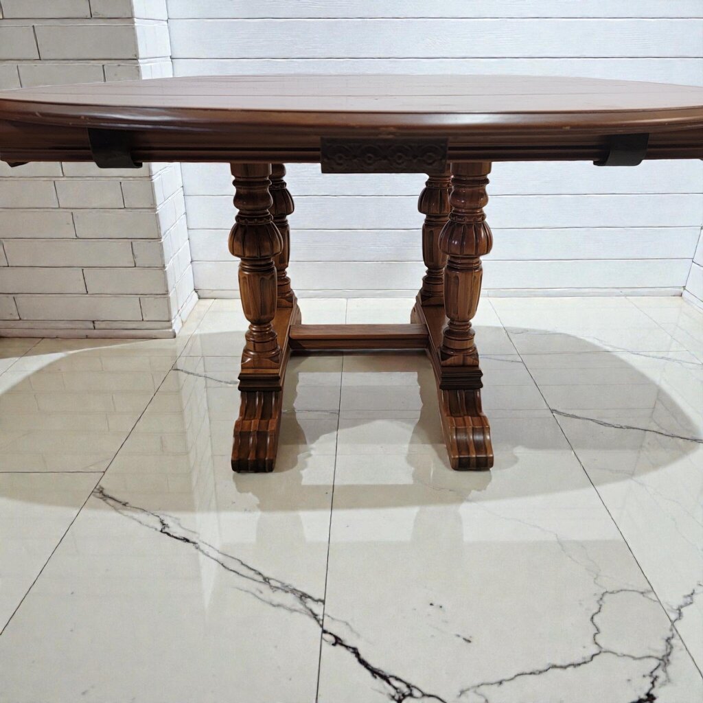 7955 Vintage 1970s Mediterranean Revival Trestle #Dining Set