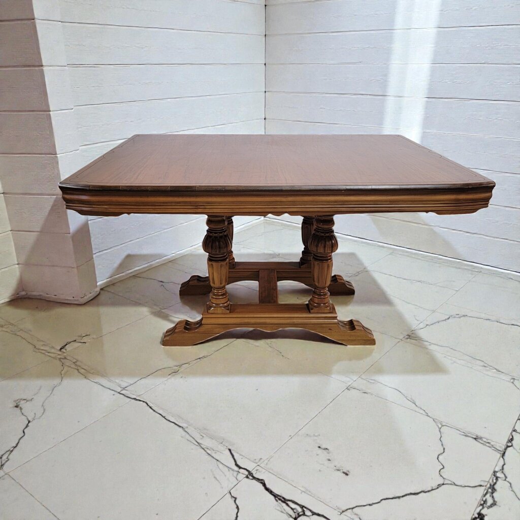 7955 Vintage 1970s Mediterranean Revival Trestle #Dining Set