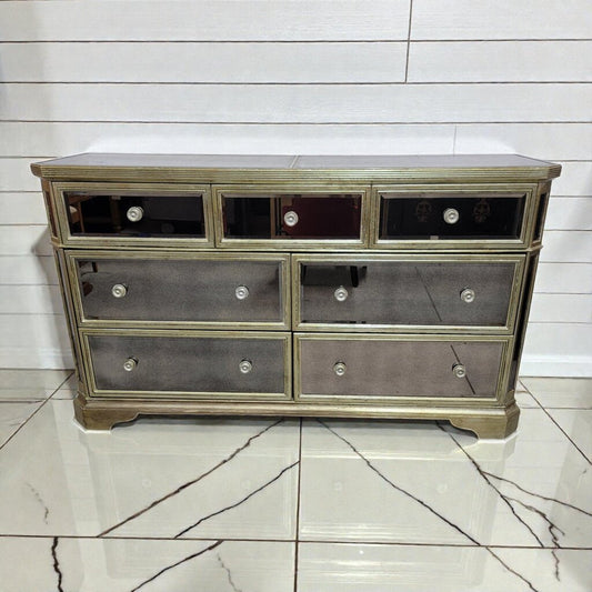 7962 Hollywood Regency Mirrored 7 Drawer #Dresser