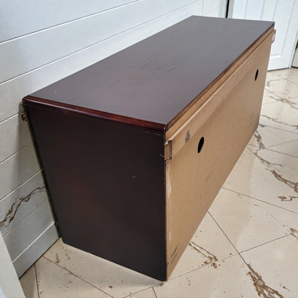 7964 Contemporary Espresso Media #Console with Divided Storage ~ FURNITURE