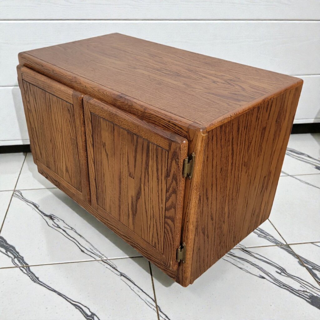 7974 Oak Rolling Media #Cabinet