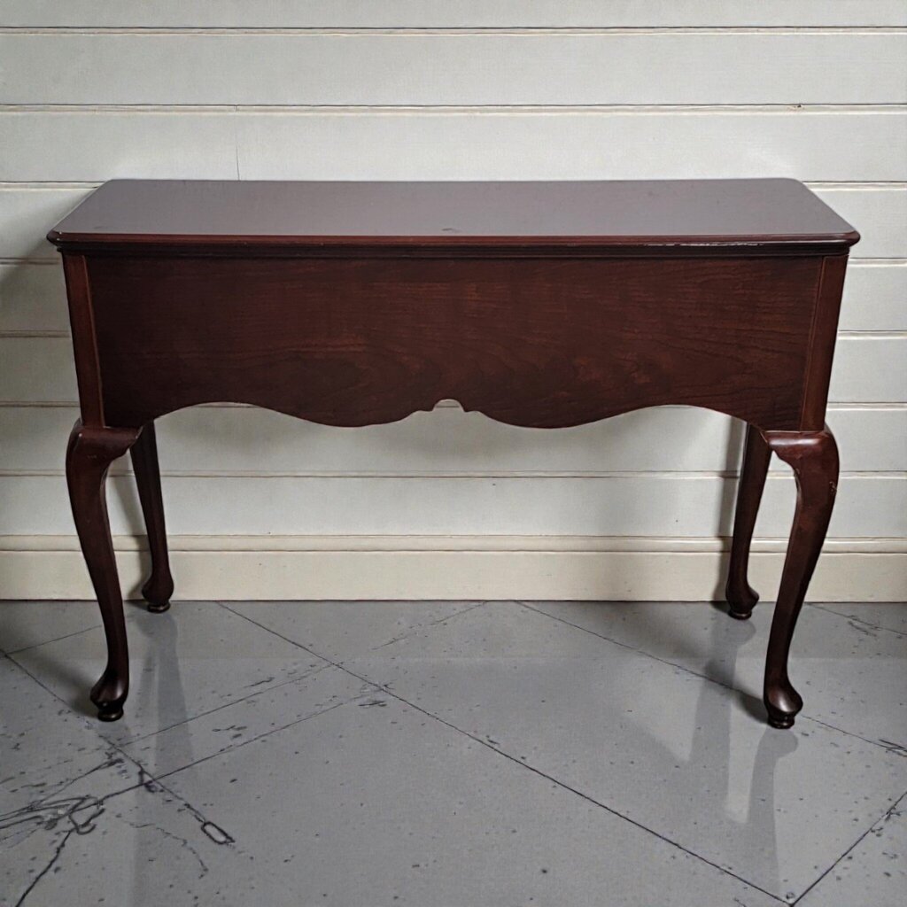 7976 Cherry Queen Anne Style Two Drawer Console #Table