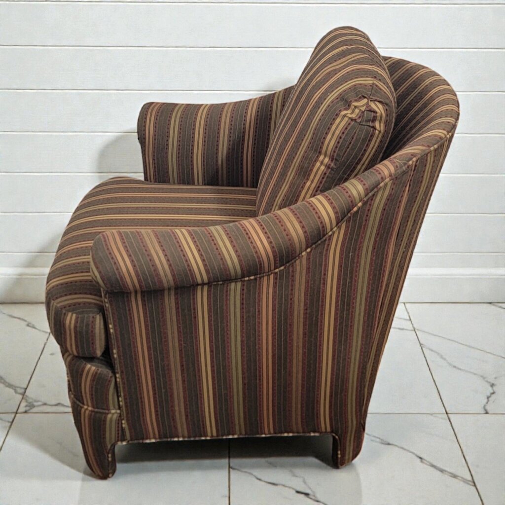 7977 Striped Upholstered Tub #Chair ~ FURNITURE