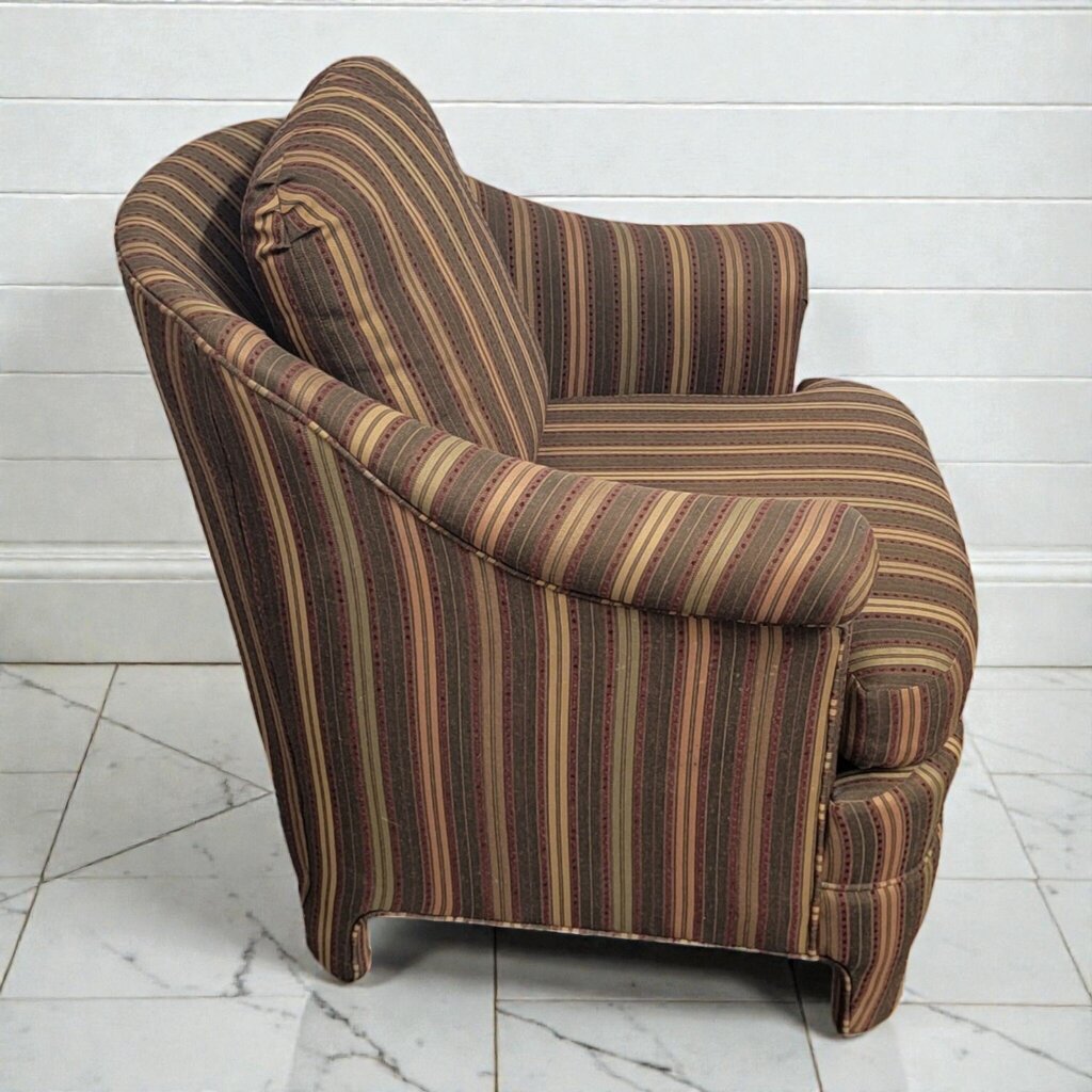 7977 Striped Upholstered Tub #Chair ~ FURNITURE