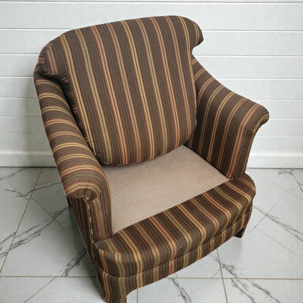 7977 Striped Upholstered Tub #Chair ~ FURNITURE