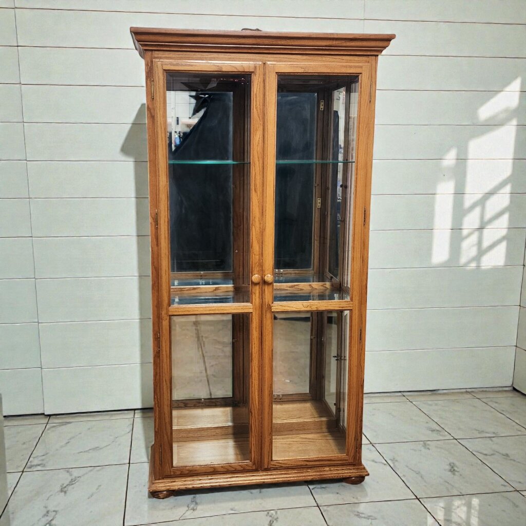 7999 Traditional Oak Two-Door Curio #Cabinet