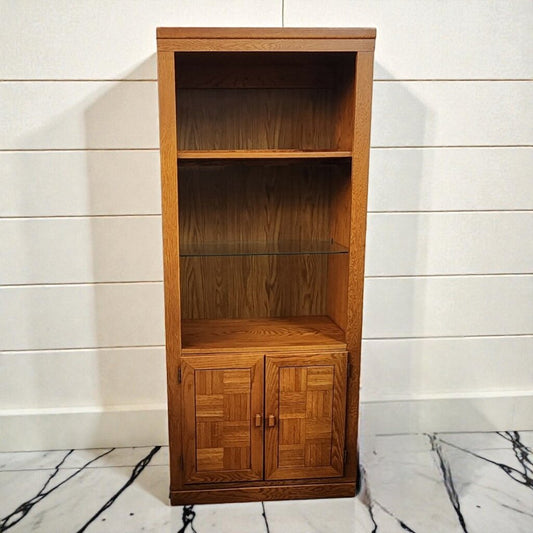 8008 Vintage Oak Basketweave #Bookcase