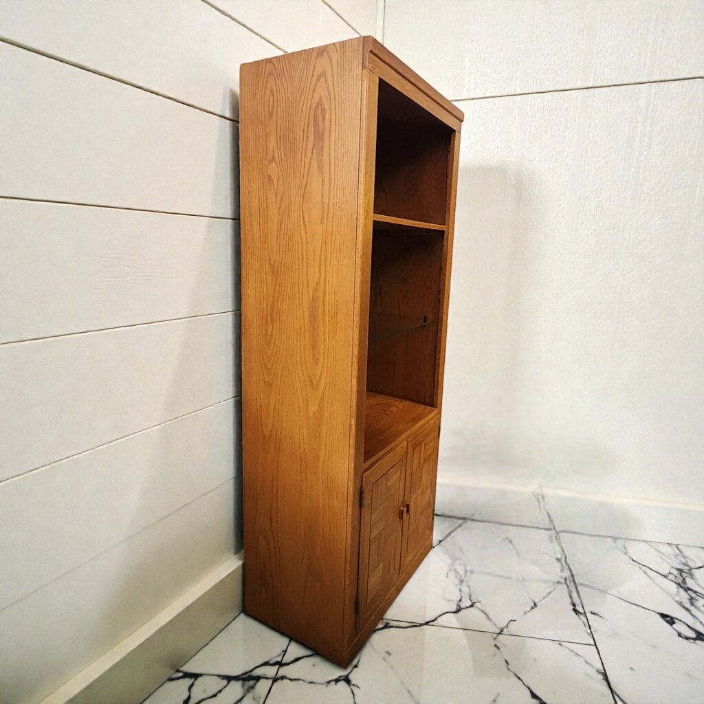 8008 Vintage Oak Basketweave #Bookcase ~ FURNITURE